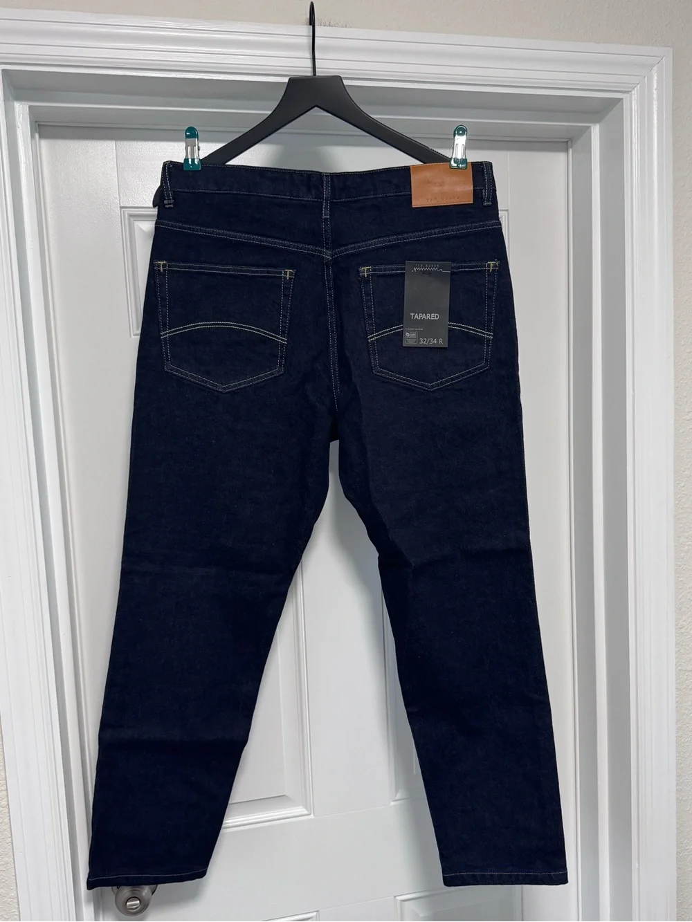 NWT Ted Baker London Dyllon Tapered Fit Stretch Jeans Dark Blue Mens Size 34R